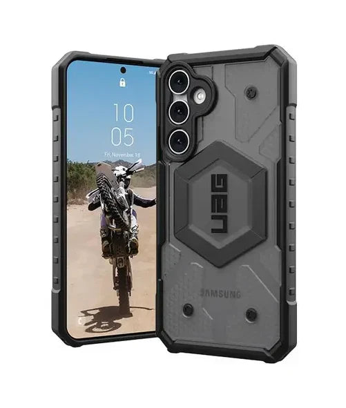 Urban Armor Gear UAG Galaxy S23 Case, Pathfinder Clear Rugged Featherlight Shockproof Protective Case/Cover Designed for Galaxy S23 5G (6.1-inch) 2024, Magnetic Charging Compatible - Ash - mCasez