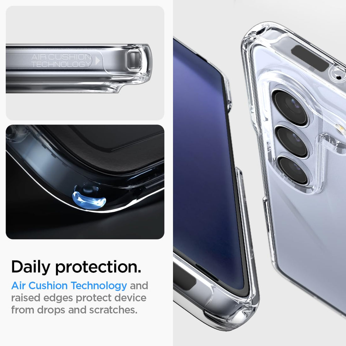 Spigen Thin Fit Pro Back Cover Case Compatible with Galaxy Z Fold 6 (TPU + Poly Carbonate | Crystal Clear) - mCasez