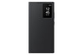 Samsung Galaxy S23 Ultra S-View/Smart View Wallet Flip Case - Protective Leather Cover with Smart Screen Display, Tap Control, Slim Design, and Built-in Card Holder Pocket (Black) - mCasez