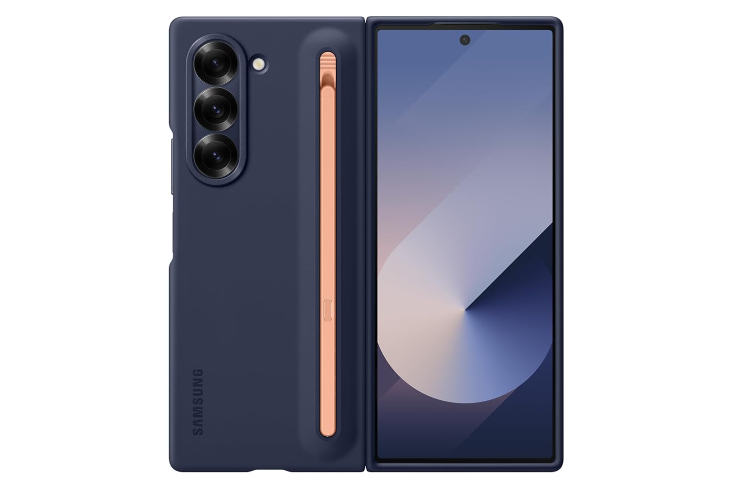 Samsung Polycarbonate Galaxy Z Fold 6 S-Pen Case, Navy Blue - mCasez