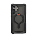 Urban Armor Gear UAG Galaxy S24 Ultra Case, Plasma XTE Rugged Featherlight Shockproof Protective Case/Cover Designed for Galaxy S24 Ultra (6.8-inch) 2024, Magnetic Charging Compatible -Black/Orange - mCasez