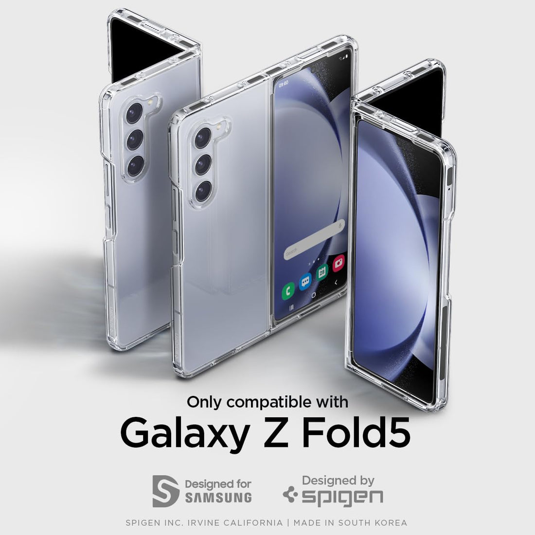 Spigen Ultra Hybrid Back Cover Case Compatible with Galaxy Z Fold 5 (TPU + Poly Carbonate | Crystal Clear) - mCasez