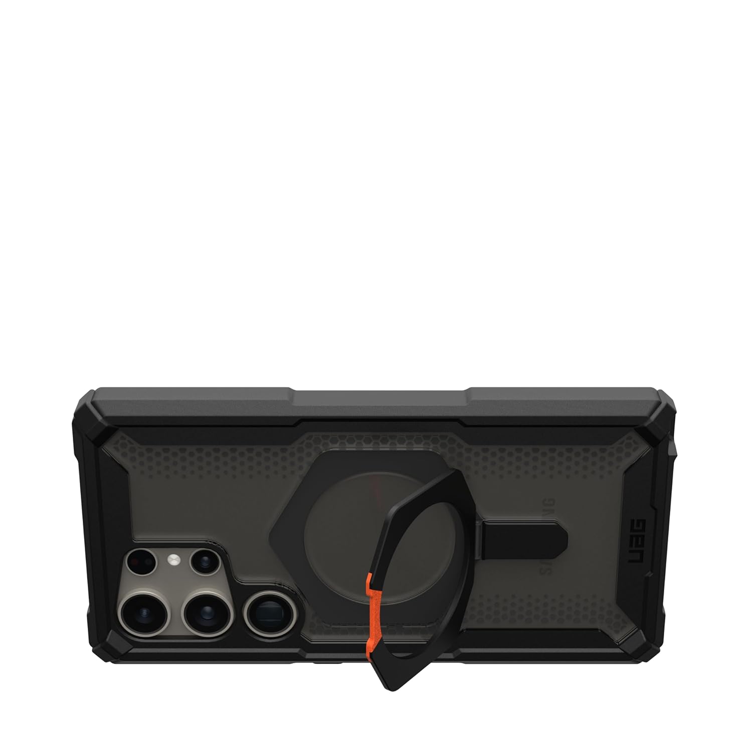 Urban Armor Gear UAG Galaxy S24 Ultra Case, Plasma XTE Rugged Featherlight Shockproof Protective Case/Cover Designed for Galaxy S24 Ultra (6.8-inch) 2024, Magnetic Charging Compatible -Black/Orange - mCasez