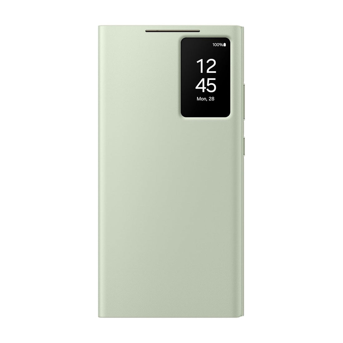 Samsung Galaxy S24 Ultra S-View/Smart View Wallet Flip Case - Protective Leather Cover with Smart Screen Display, Tap Control, Slim Design, and Built-in Card Holder Pocket (Light Green) - mCasez