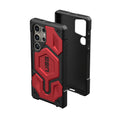 Urban Armor Gear Thermoplastic Polyurethane Monarch Pro Rugged Heavy Duty Shockproof Protective Case/Cover Designed For Galaxy S24 Ultra 5G (6.8-Inch) UAG Case 2023,Magnetic Charging Compatible - Red - mCasez