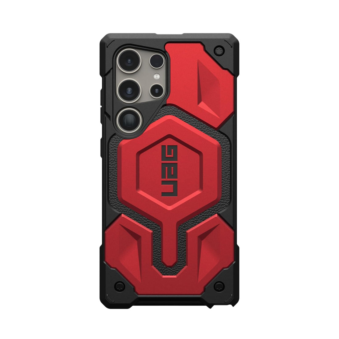 Urban Armor Gear Thermoplastic Polyurethane Monarch Pro Rugged Heavy Duty Shockproof Protective Case/Cover Designed For Galaxy S23 Ultra 5G (6.8-Inch) UAG Case 2023,Magnetic Charging Compatible - Red - mCasez