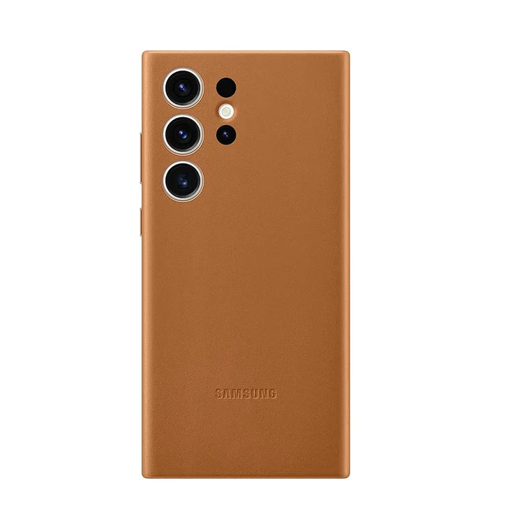 Samsung Galaxy S24 Ultra Case- Leather Full Cover Protective Case with Soft Microfiber Lining Samsung S24 Ultra Phone Case (Brown) - mCasez