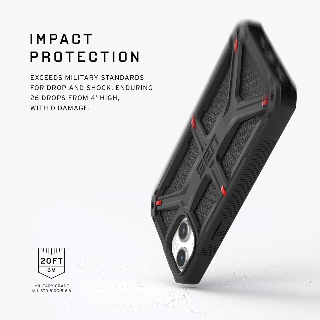 iPhone 13 Armor Cover | Original Urban Armor Kevlar Slim Fit Rugged Protective Case/Cover Designed For Apple iPhone 13 UAG Kevlar Black - mCasez