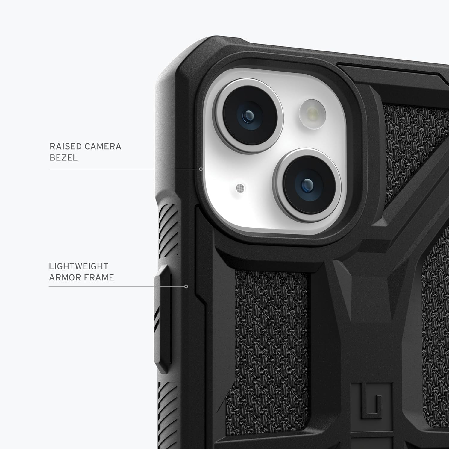iPhone 13 Armor Cover | Original Urban Armor Kevlar Slim Fit Rugged Protective Case/Cover Designed For Apple iPhone 13 UAG Kevlar Black - mCasez