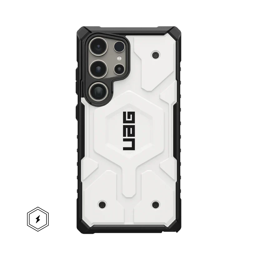 Urban Armor Gear Thermoplastic Polyurethane Monarch Pro Rugged Heavy Duty Shockproof Protective Case/Cover Designed For Galaxy S24 Ultra 5G (6.8-Inch) UAG Case 2023,Magnetic Charging Compatible - White - mCasez