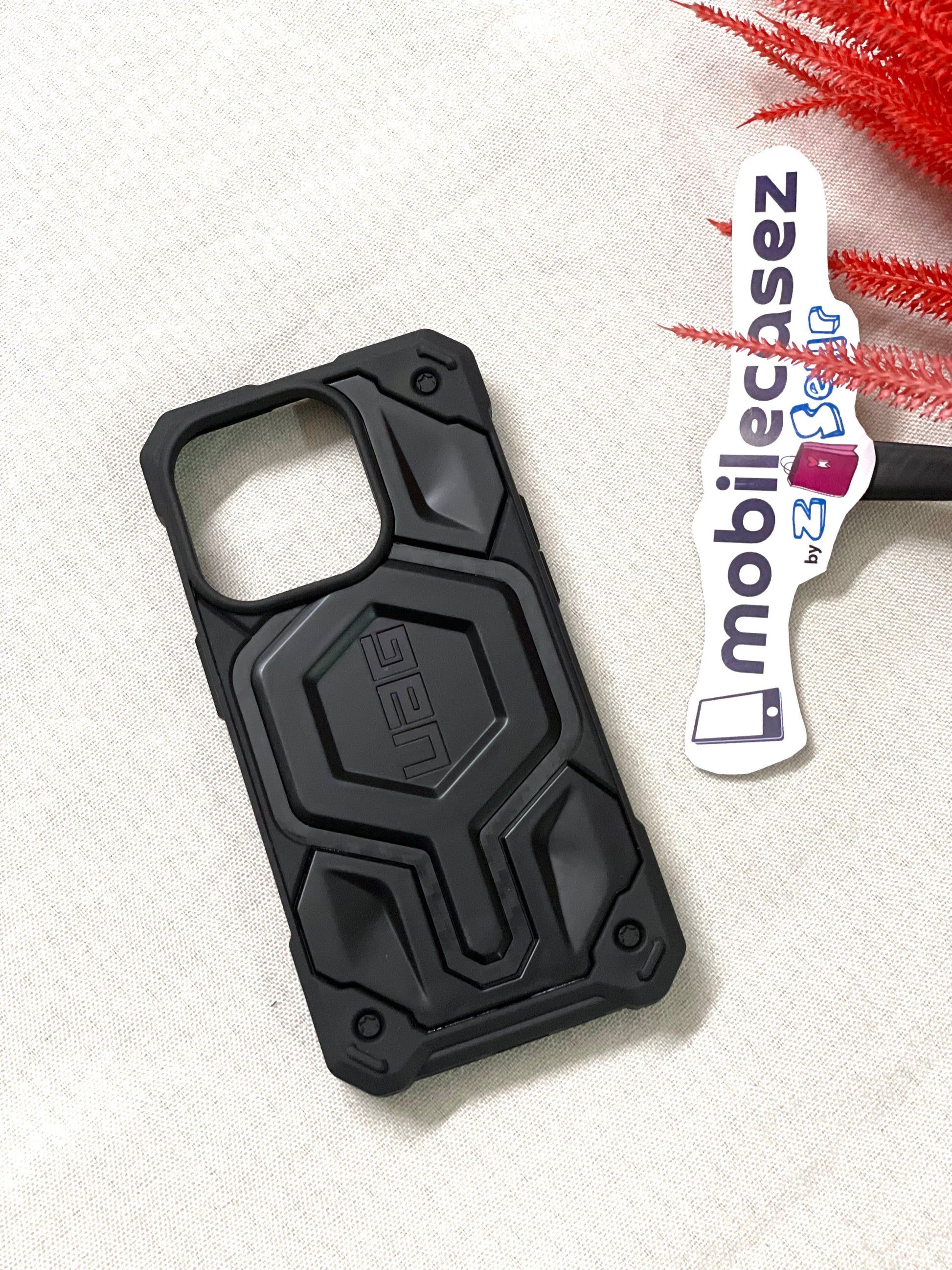 iPhone 15 Armor Cover | Urban Armor iPhone 15 Case, UAG Monarch Pro Mag-Safe Compatible, Slim Fit Rugged Protective Case/Cover Designed for iPhone 15 Black - mCasez