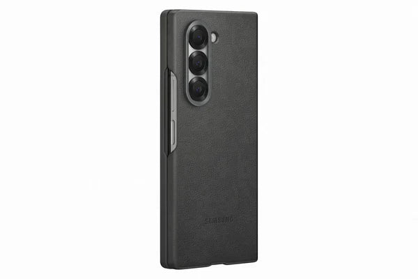 Samsung Galaxy Z Fold 6 Leather Phone Case, Snug Fit, Soft Inside, Protective Cover, Grey - mCasez