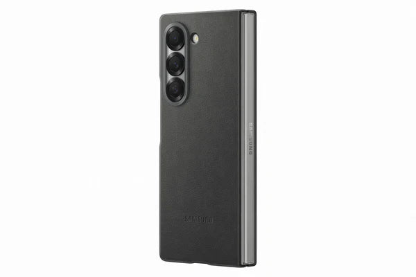 Samsung Galaxy Z Fold 6 Leather Phone Case, Snug Fit, Soft Inside, Protective Cover, Grey - mCasez