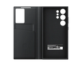 Samsung Galaxy S23 S-View/Smart View Wallet Flip Case - Protective Leather Cover with Smart Screen Display, Tap Control, Slim Design, and Built-in Card Holder Pocket (Black) - mCasez